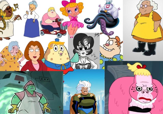 fat female cartoon characters
