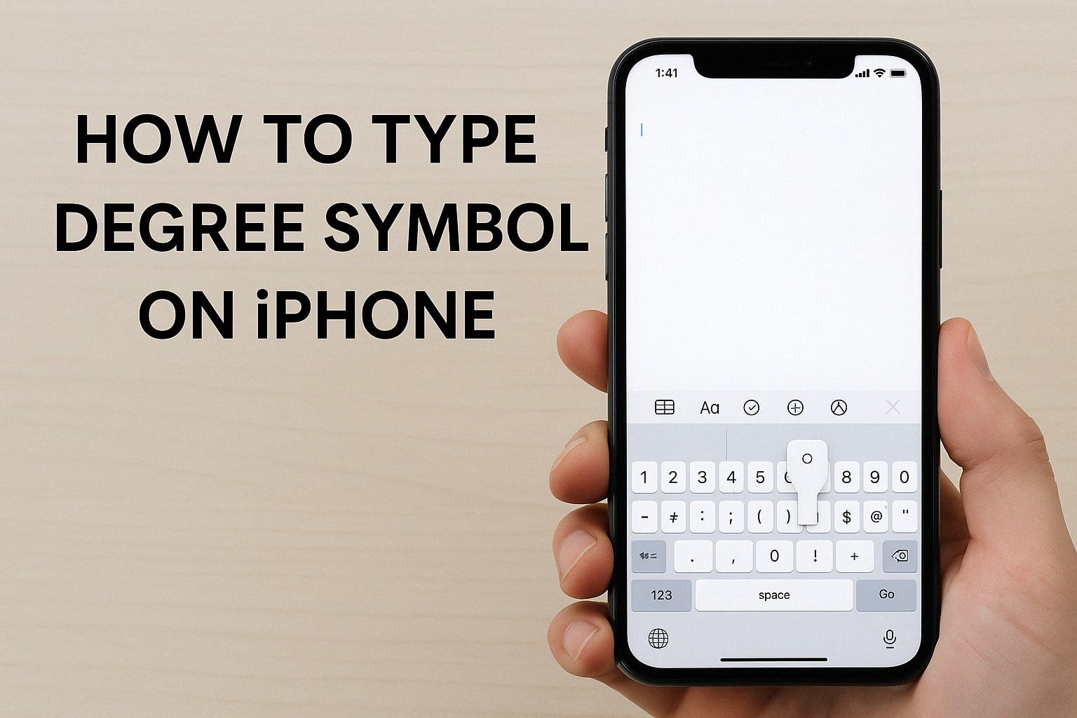Degree Symbol on iPhone